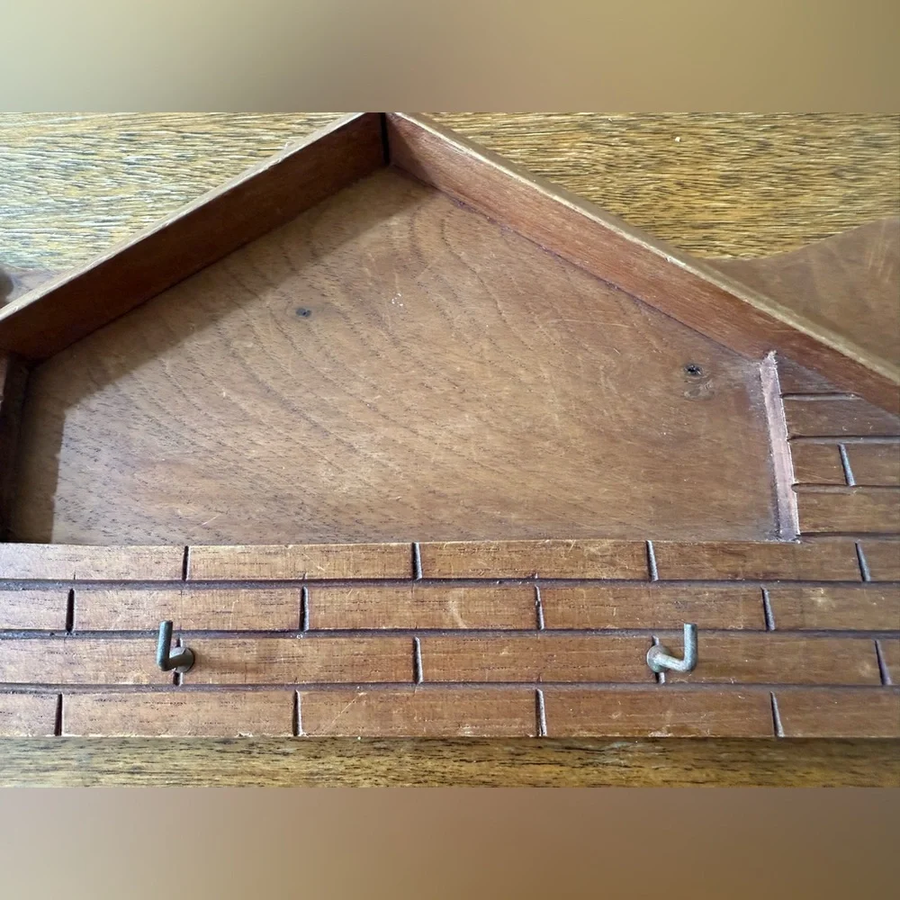 Brown Wooden Wall Hook Decor